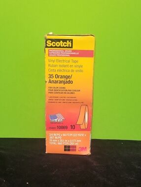Scotch 35 Orange Vinyl Electrical Tape - Orange 10 Count